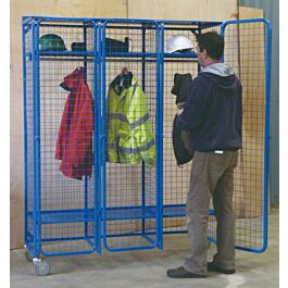 Wire Mesh Storage Compartments - Mobile Unit with padlockable doors - WML04Z/BL