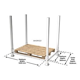 Mammoth Racking Heavy Duty Storage Solution - 1200mm Post - 1400 x 900 Platform