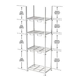 Mammoth Racking Heavy Duty Storage Solution - 1800mm Post - 1400 x 900 Platform